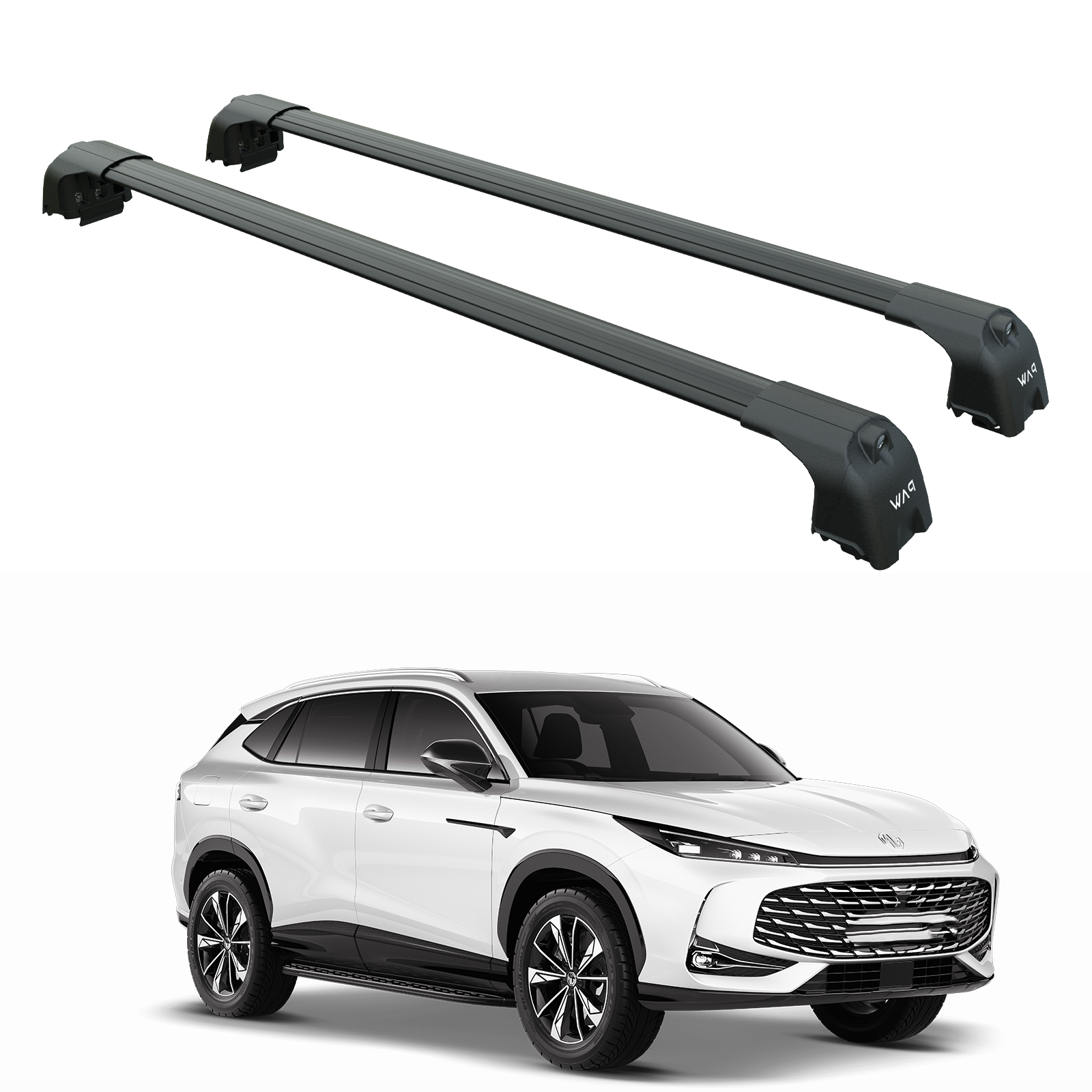 For MG HS Phev Roof Rack Cross bars to For Flush Roof Rails Black For MG HS Phev Roof Rack Cross bars to For Flush Roof Rails Black